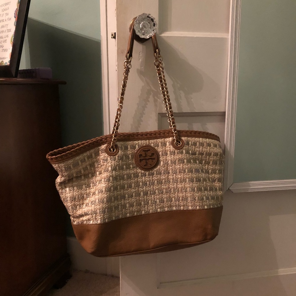 Tory Burch Marion Straw Tote